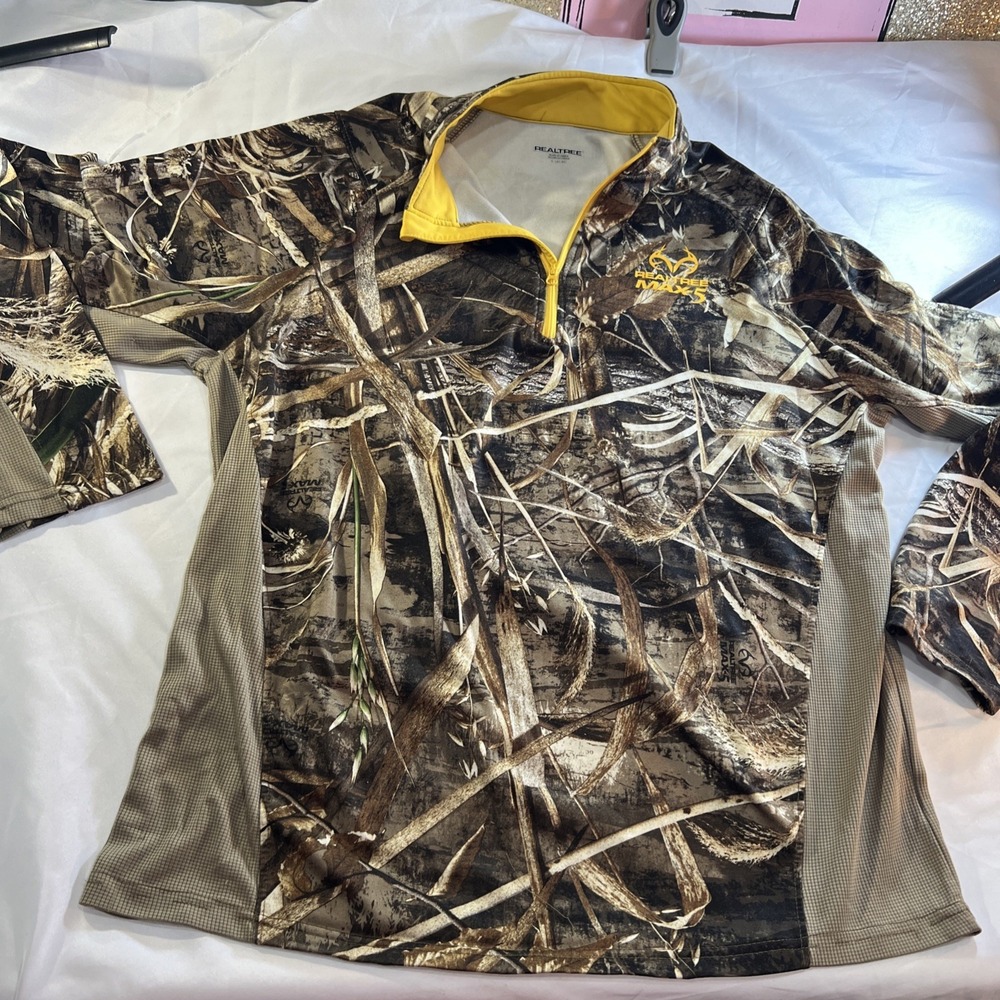 RealTree Camo 1/4 Zip Sweater Sweatshirt Pullover Mens L 42-44 478 - Picture 5 of 6